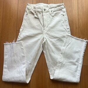 H&M Women's Straight Leg Jeans - Cream